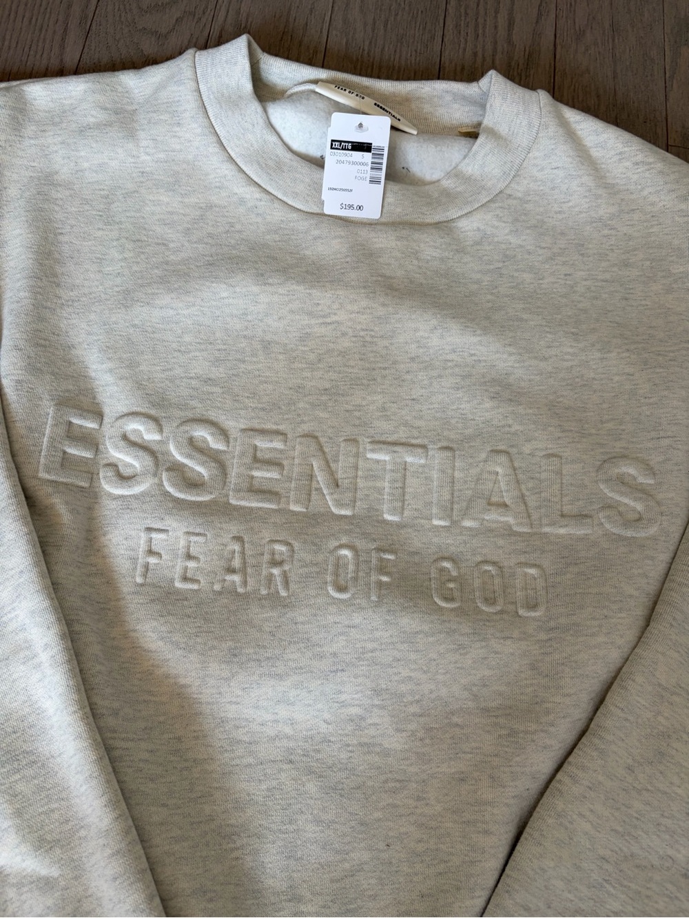 Fear of God ESSENTIALS Crewneck Sweatshirt - off-white/cream (BNWT - XXL)
